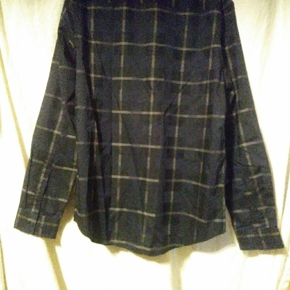 CALVIN KLEIN NEW BUTTON DOWN BLACK PLAID SIZE L - Picture 6 of 8